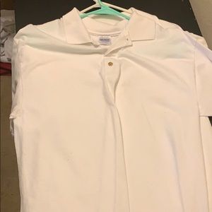 Never worn shirts! White polo shirts!